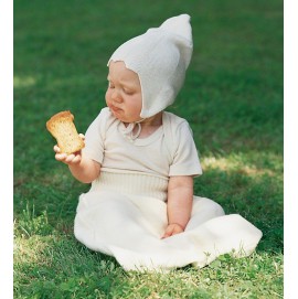 Термошапка для новорожденных Engel из натурального шелка белая