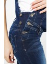 Полукомбинезон для беременных джинсовый, синий арт. 751731