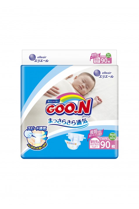 Подгузники для маловесных новорожденных Goo.N унисекс до 5 кг 90 шт