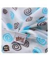 Бамбуковые пеленки XKKO® BMB Голубые спиральки 90*100