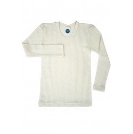 Термокофта Cosilana unisex c длинным рукавом из хлопка, шерсти и шелка натурного цвета