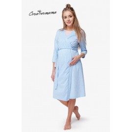Халат для беременных и кормящих Creative Mama Blue Coton