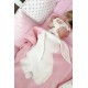 Плед для новонароджених Фламінго 70х120 вухань рожевий