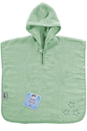 Пончо детское махровое с капюшоном XKKO Organic - Mint Stars