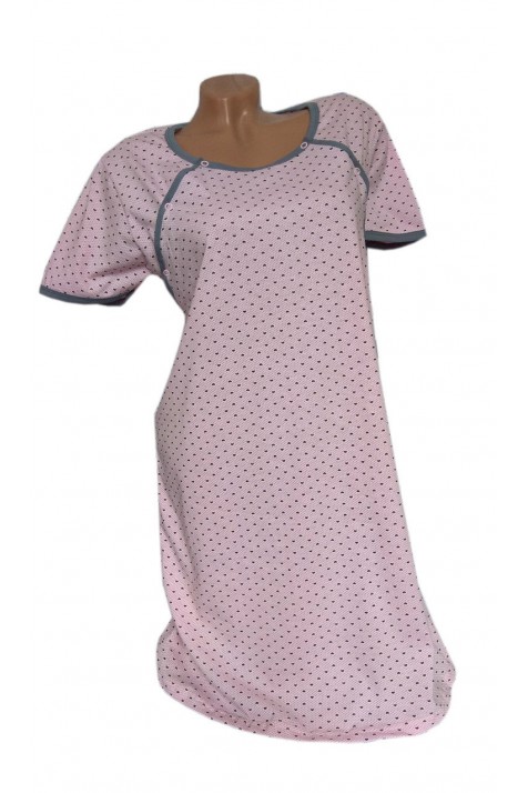 Ночная рубашка для беременных и кормящих Мамика с рукавом