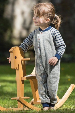 Пижама детская из мериносовой шерсти Engel серый меланж