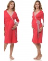 Халат для беременных и кормящих Mamma Lux красный