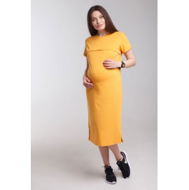 Платье для беременных и кормящих ZNANA Move горчица
