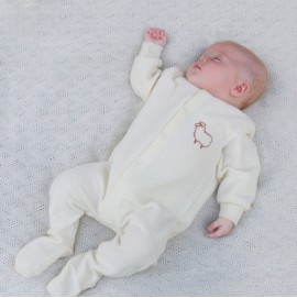 Термокомбинезон для новорожденного Engel из шерсти мериноса бежевый
