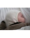 Термошапка для новорожденных 3го состава хлопок/шерсть/шелк Cosilana голубая