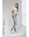 Спортивный костюм для беременных и кормящих Dianora 2104(7) серый с белой вставкой