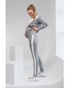Спортивный костюм для беременных и кормящих Dianora 2104(7) серый с белой вставкой