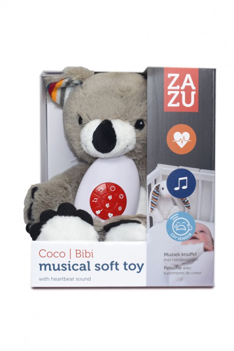 Музыкальная мягкая игрушка Zazu Сoco с белым шумом
