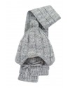 Шапка+шарф Mari-Knit серая