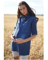 Блуза для беременных и кормящих To be 4162 синяя