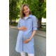 Блуза для беременных и кормящих To be 1268 голубая