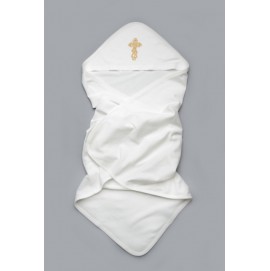 Крижма для хрещення дитини Модний карапуз молочна