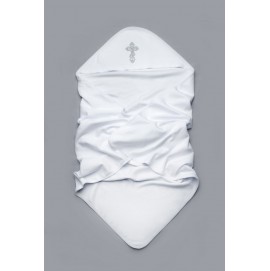 Крыжма для крещения интерлок Модный карапуз белая