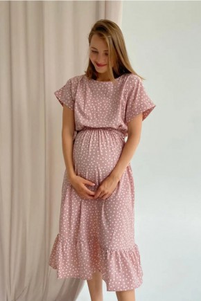 Платье для беременных и кормящих To be 4337 пудра