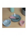 Набор детской посуды из стекла Beaba 3 предмета разные цвета