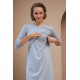 Нічна сорочка для вагітних і годуючих Dianora 2066 блакитна