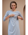 Нічна сорочка для вагітних і годуючих Dianora 2066 блакитна