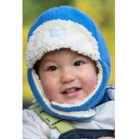 Шапка-шлем детская шерсть 100% Pickapooh Fynn Голубая