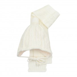 Шапка + шарф Mari-Knit молочна