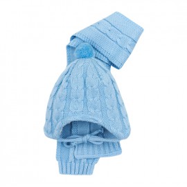 Шапка и шарф Mari-Knit голубая