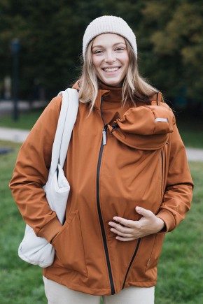 Демисезонная слингокуртка для беременных 4 в 1 Love&Carry Паприка