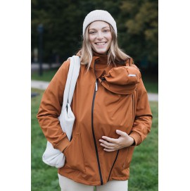 Демисезонная слингокуртка для беременных 4 в 1  Softshell  Love&Carry Паприка