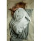 Плед для новорожденных Фламинго 70х120 ушастик серый