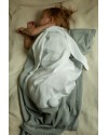 Плед для новорожденных Фламинго 70х120 ушастик серый