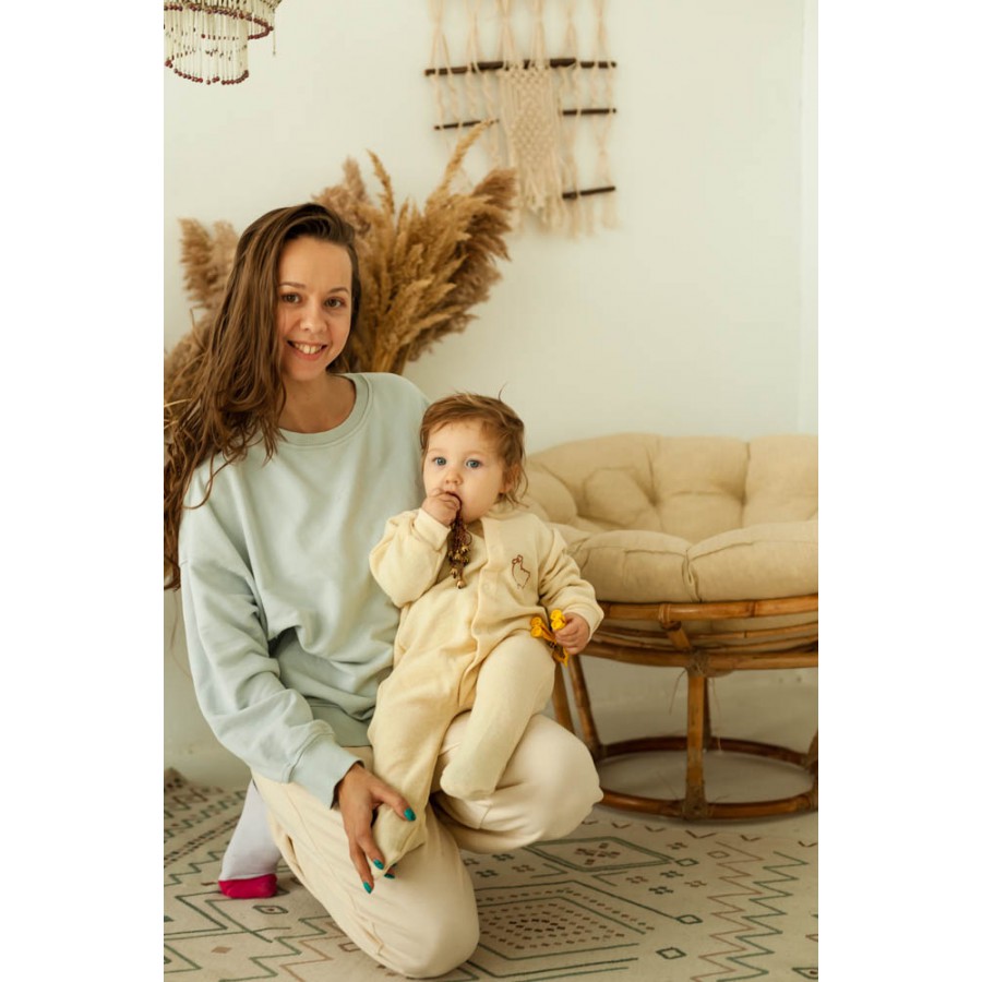 Комбинезон для Новорожденного Engel из Шерсти Мериноса Бежевый Термобельедля детей Купить в Украине