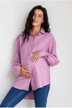 Рубашка для беременных и кормящих To be 2101 розовая