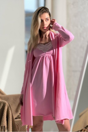Ночная рубашка для беременных и кормящих Dianora 2069 розовая