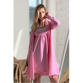 Ночная рубашка для беременных и кормящих Dianora 2069 розовая