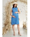Летнее платье для беременных и кормящих Lullababe Sofia синий