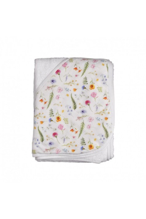 Дитяче махрове полотенце з капюшоном XKKO 90x95 Organic-рожеве