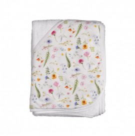 Дитяче махрове полотенце з капюшоном XKKO 90x95 Organic-рожеве
