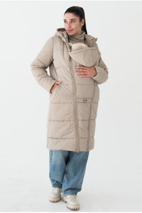 Зимняя слингокуртка 3в1 для беременных и слингоношения Love & Carry Беж