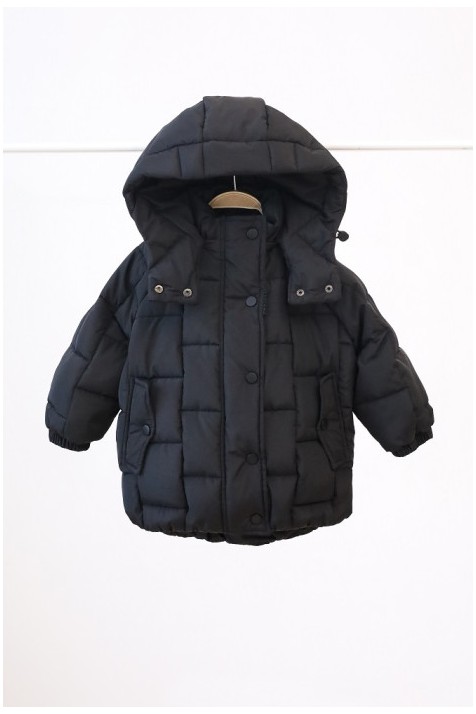 Детская Зимняя куртка-пуффер Brick, черная, MagBaby