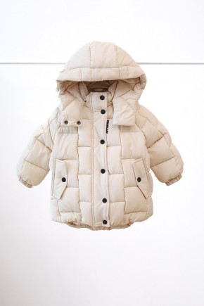 Детская Зимняя куртка-пуффер Brick, молочная, MagBaby