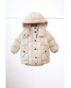 Детская Зимняя куртка-пуффер Brick, молочная, MagBaby