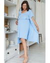 Комплект (рубашка и халат) для беременных и кормящих Melanie - Голубой Lullababe