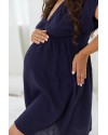 Ночная рубашка для беременных и кормящих Nicole - Синий Lullababe