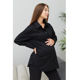 Рубашка для беременных и кормящих Geneva - Черный Lullababe