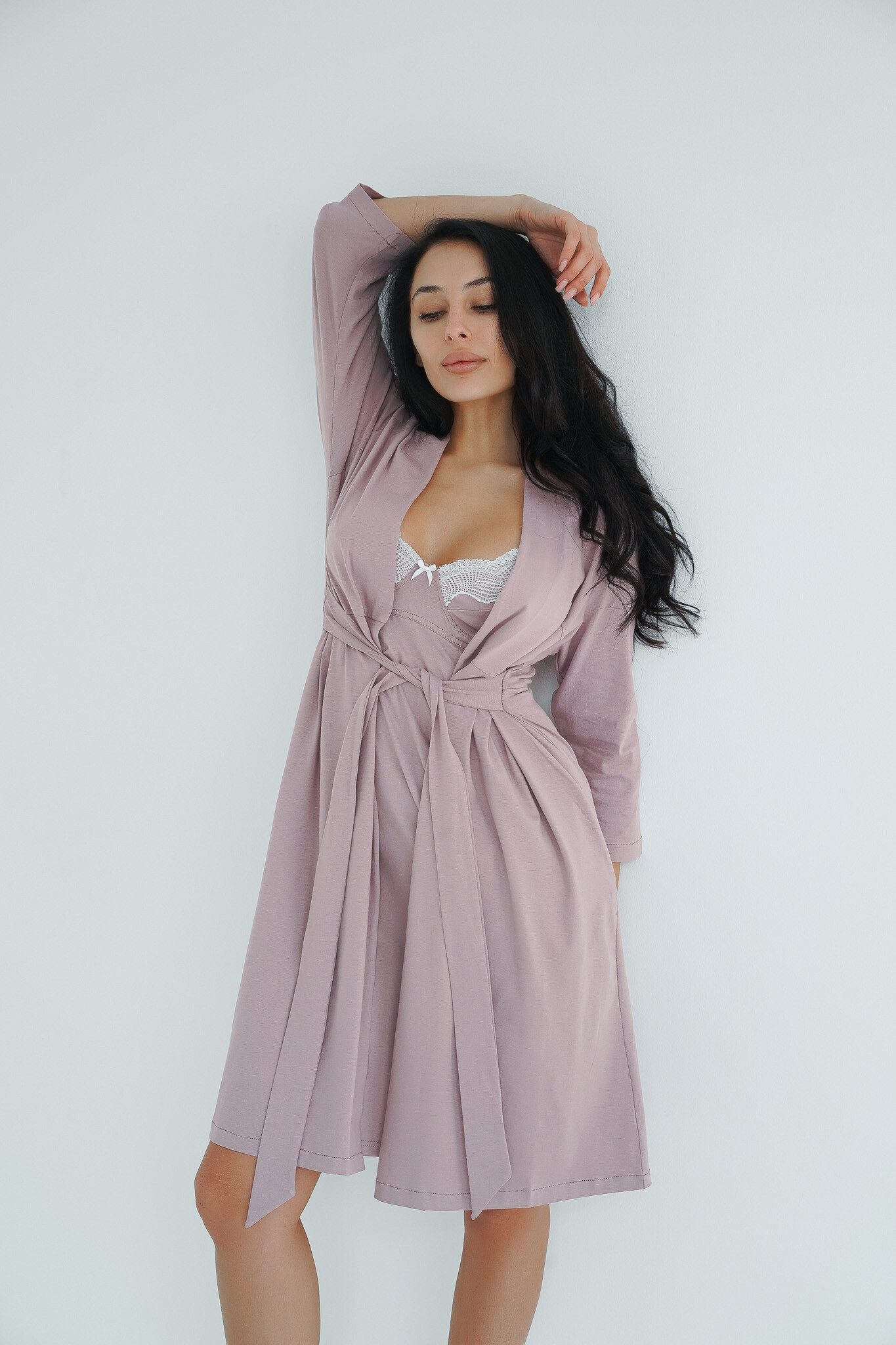 Халат для вагітних та годуючих матусь Soft&Lace - Аметист - Зображення 5
