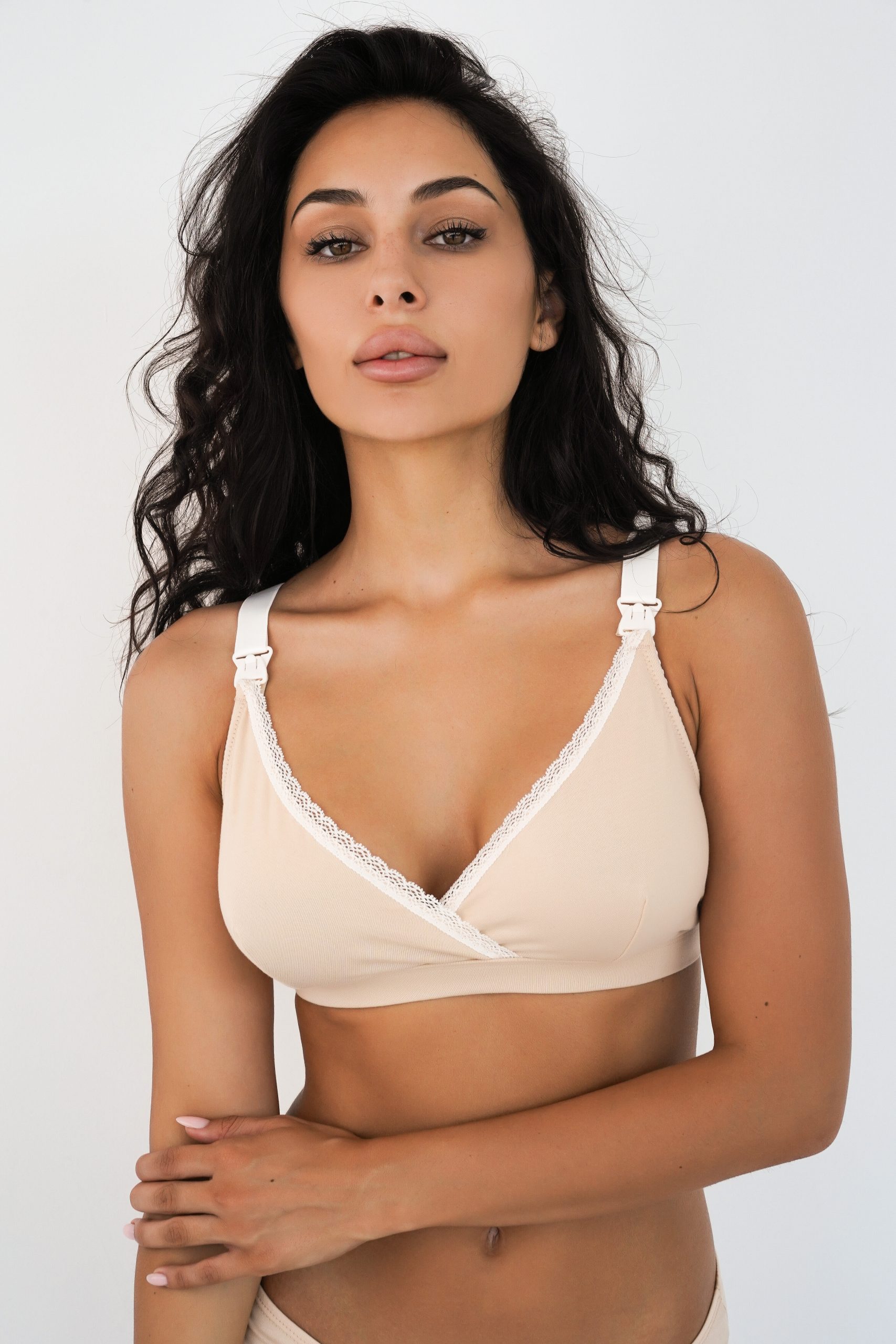 Бюстгальтер - топ для вагітних та годуючих матусь Soft&Lace - Бежевий - Зображення 8