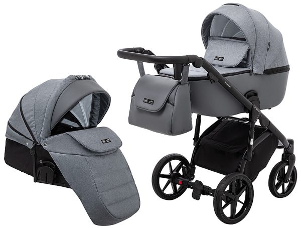 Коляска 2 в 1 Adamex Nola PS-113 графіт